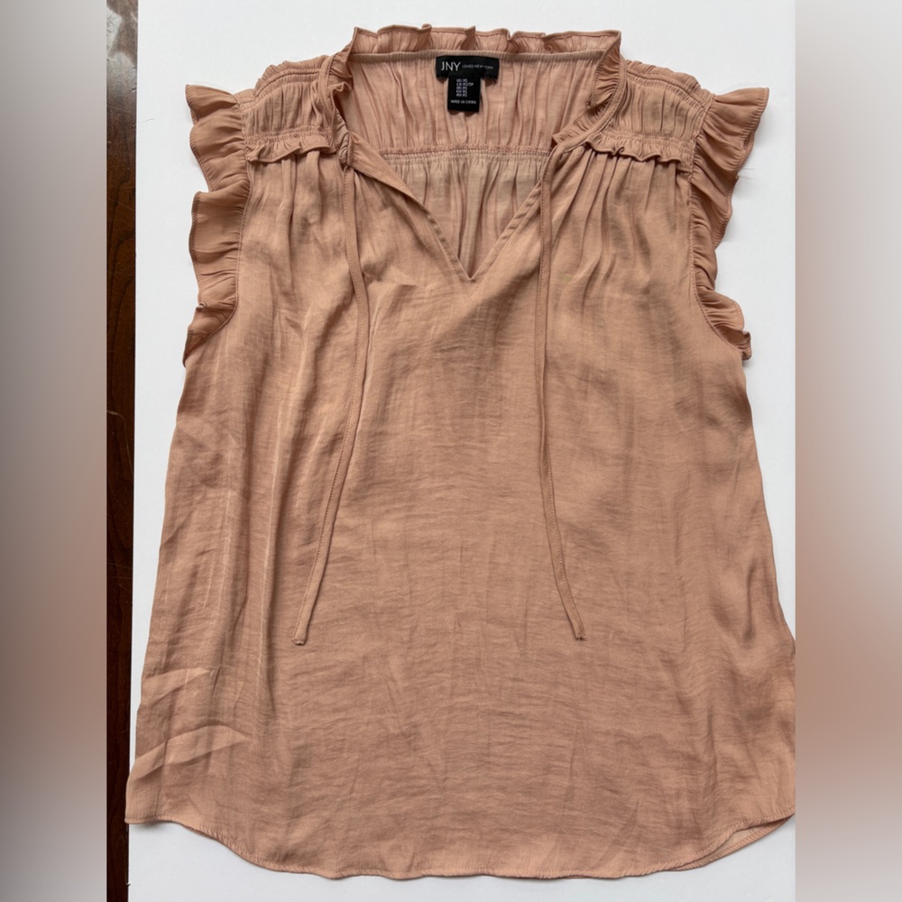 Jones New York Peach Sleeveless Blouse